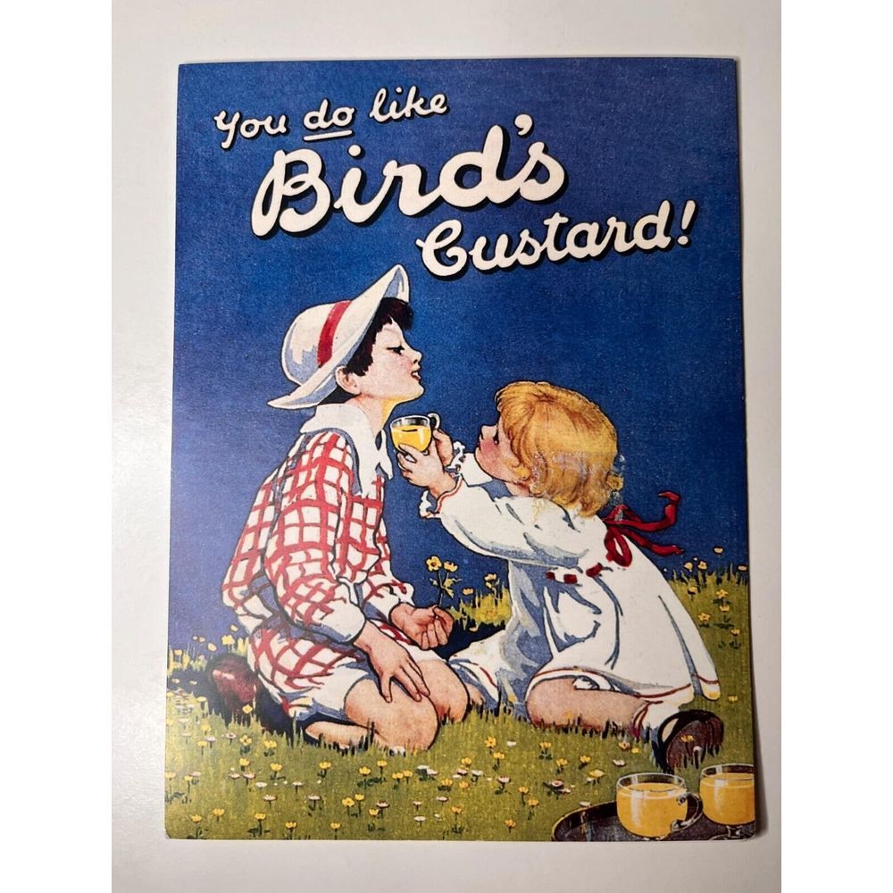 Kraft General Food‎ Bird's Custard Holiday Blessing Wishes Blank Greetings Card
